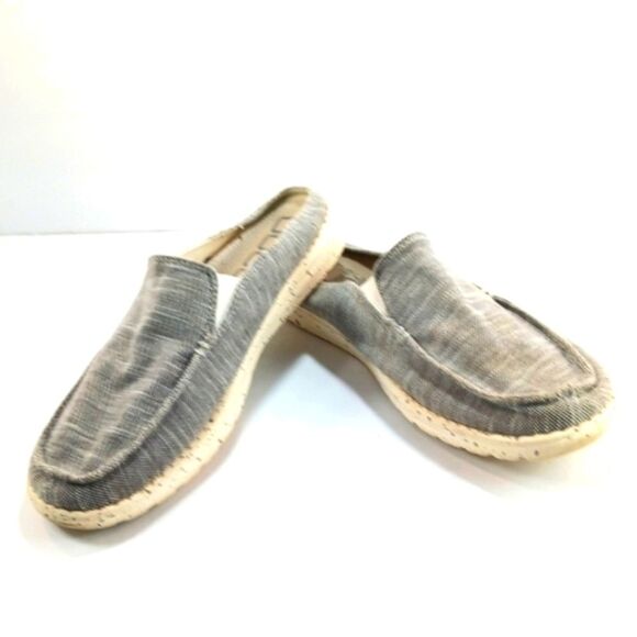Hey Dude Chan Stretch Grey Lightweight Comfort Loafer Slip On Shoe Woman 9..... - Picture 1 of 10